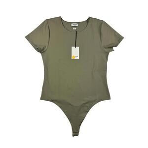 Aritzia Contour Crew Bodysuit Sundried Olive Size XL